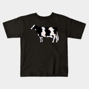 Rainbow Tie Dye Dairy Cow Silhouette  - NOT FOR RESALE WITHOUT PERMISSION Kids T-Shirt